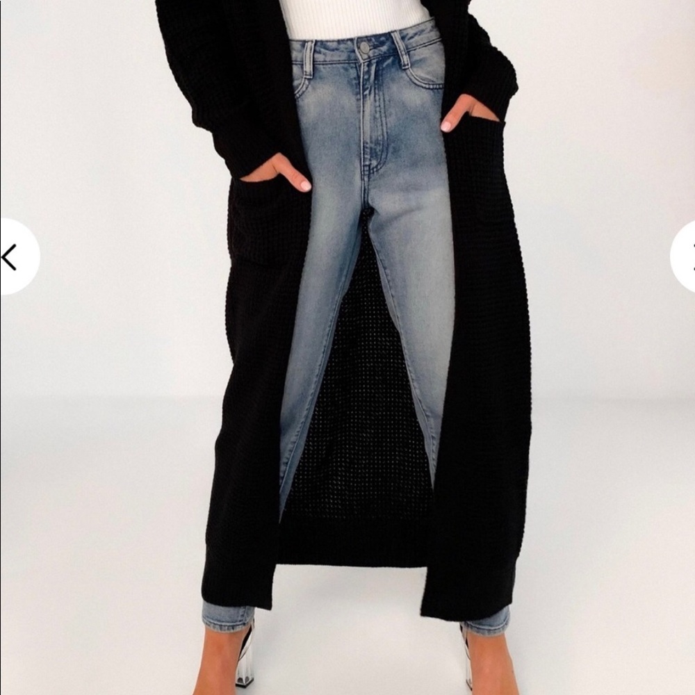 Black Tall Maxi Cardigan in Large - Picture 2 of 4